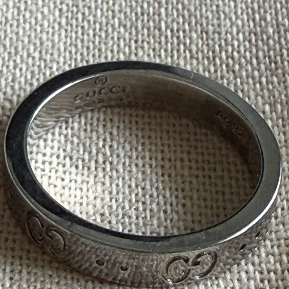 LAST CHANCE✨GUCCI ✨Silver Designer Women's Ring - Picture 5 of 6